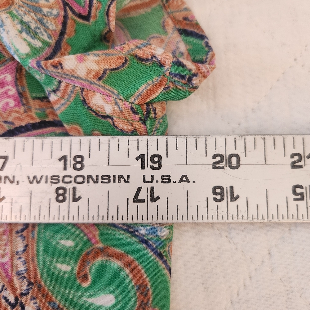 J JILL Green Paisley Maxi Dress - Picture 6 of 10